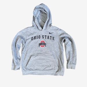 Nike Gray Ohio State Kids Hoodie with Logo